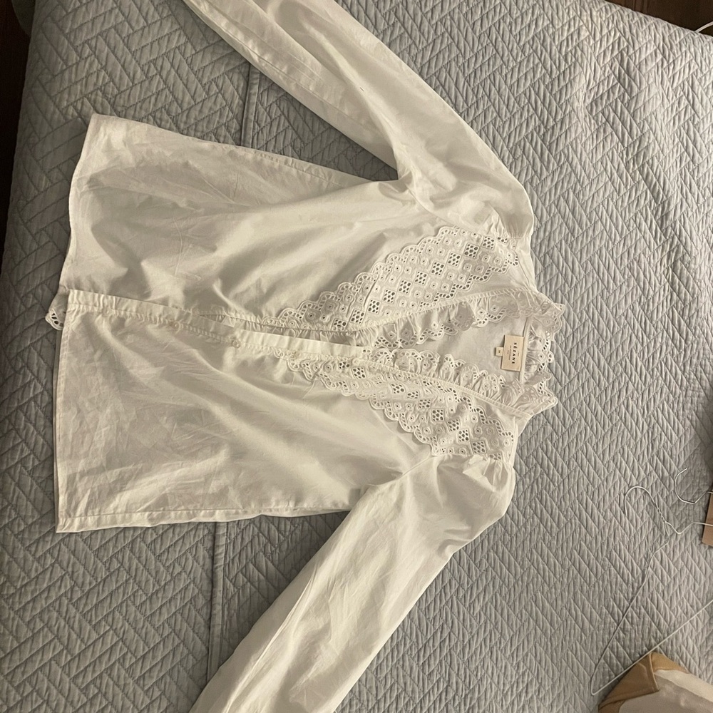 Sézane Cassalia Shirt Ecru size 2